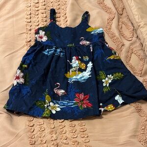 Adorable Navy Blue Kids Dress with Floral Print